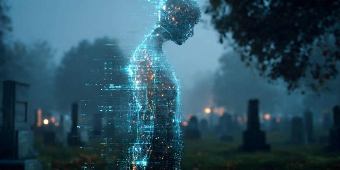 This shows a digital "ghost" coming out of a dark path.