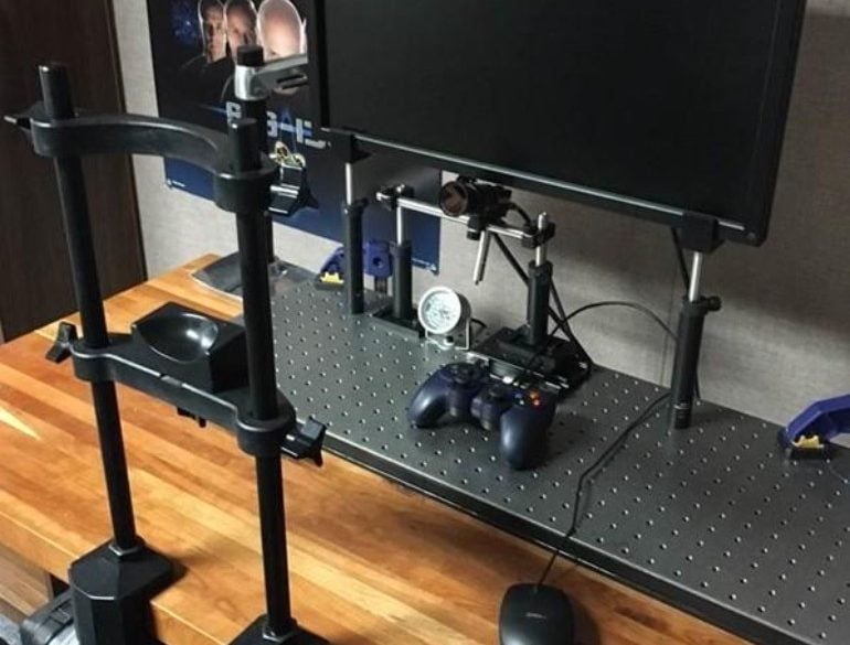 This shows the test equipment