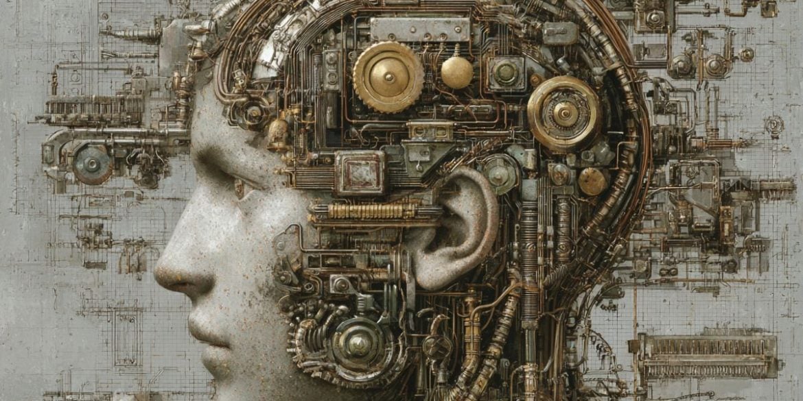 This shows a mechanical brain.