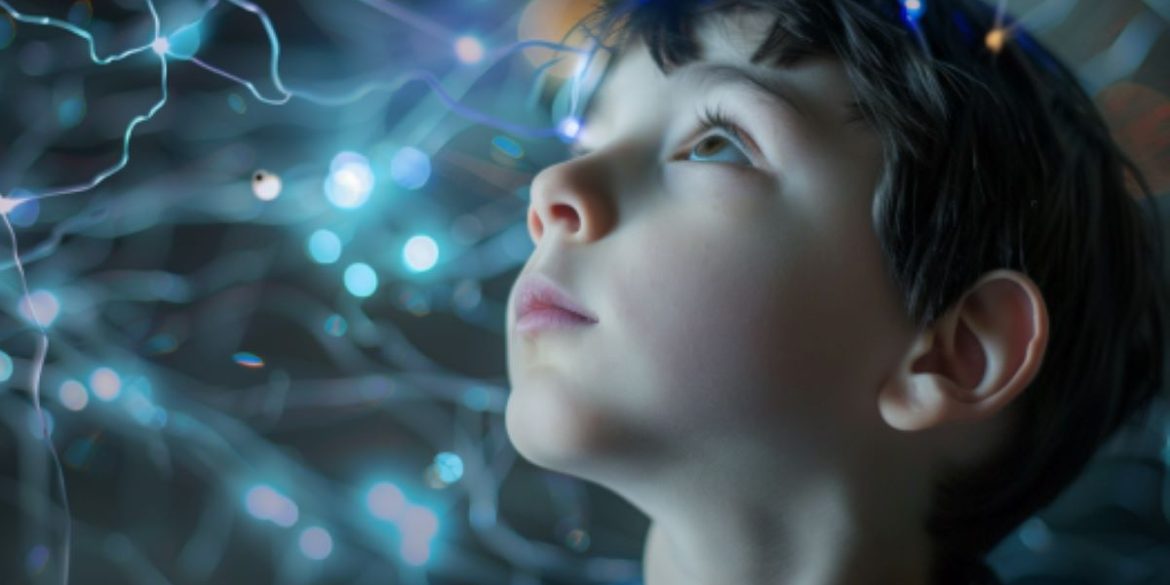 This shows a young boy.