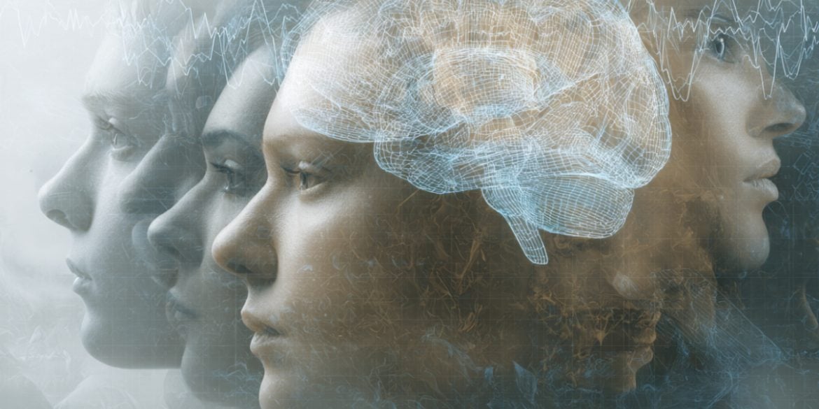 This shows heads and a brain.