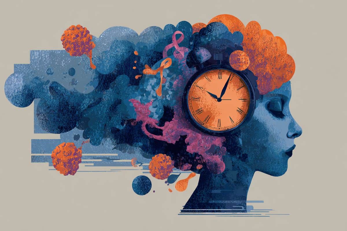 This shows a head and a clock.