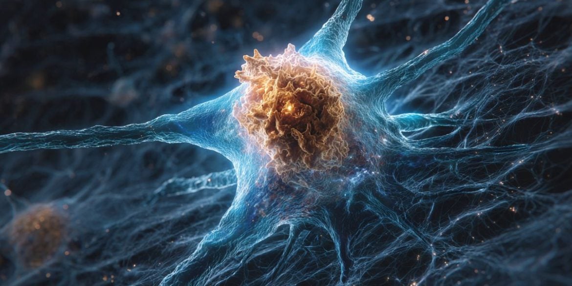 This shows a neuron.