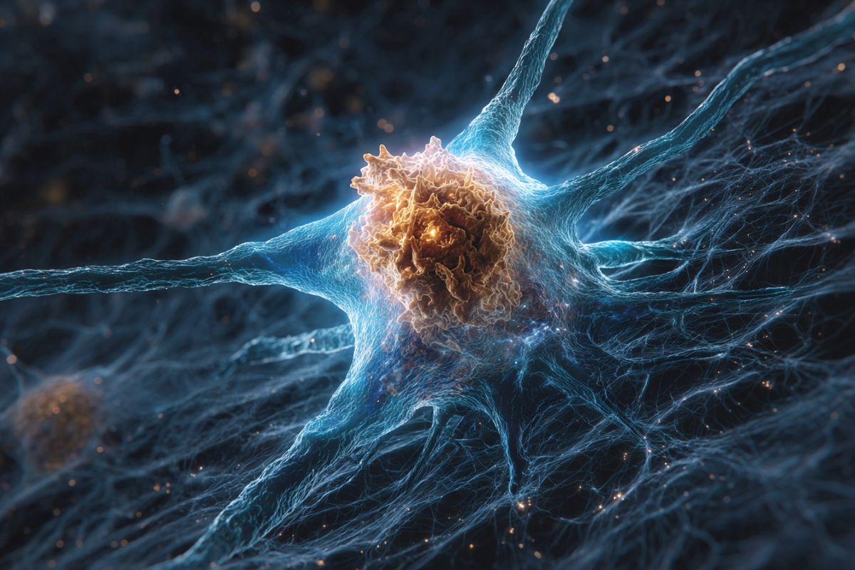 This shows a neuron.