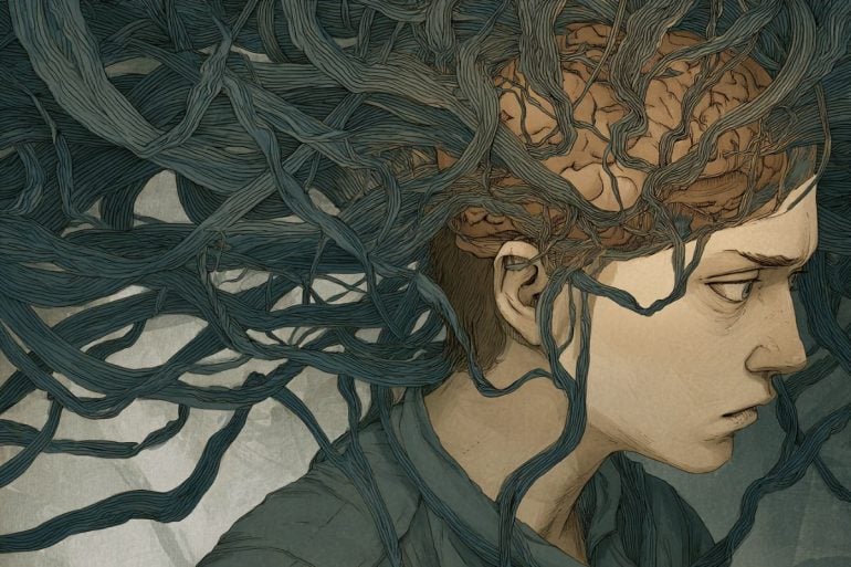 This shows the outline of a person's head.