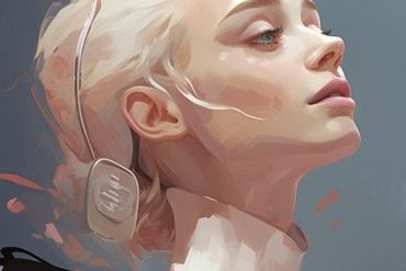 This shows a woman with a BCI.