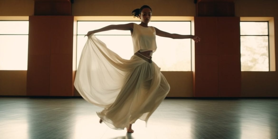 This shows a woman dancing.