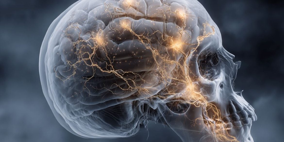 This shows a skull and a brain.