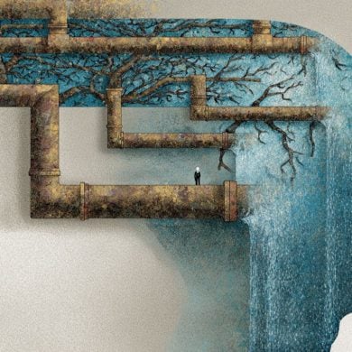 This shows a person's head and drainage system.