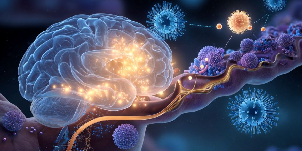 This shows a brain and intestine.