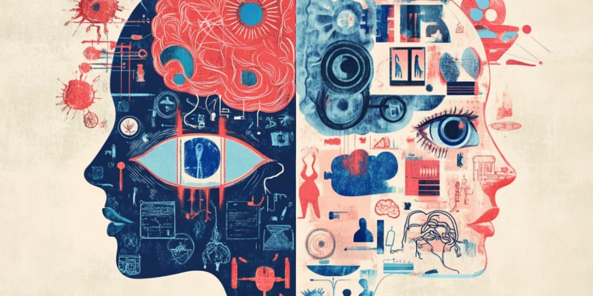 This shows a head looking right, and one looking left.