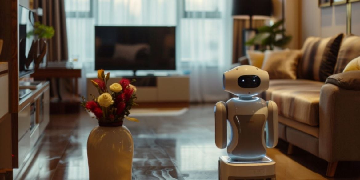 This shows a robot in a house.