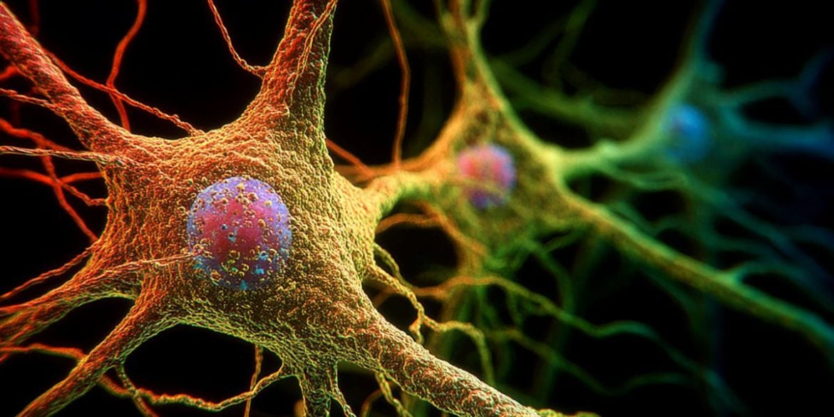 This shows a neuron.