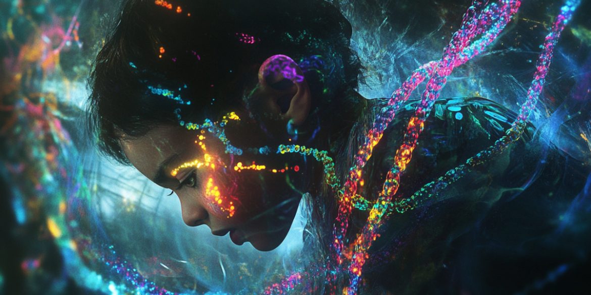 This shows a child and DNA.