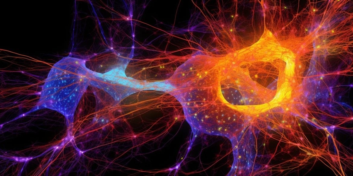 This shows a neuron.