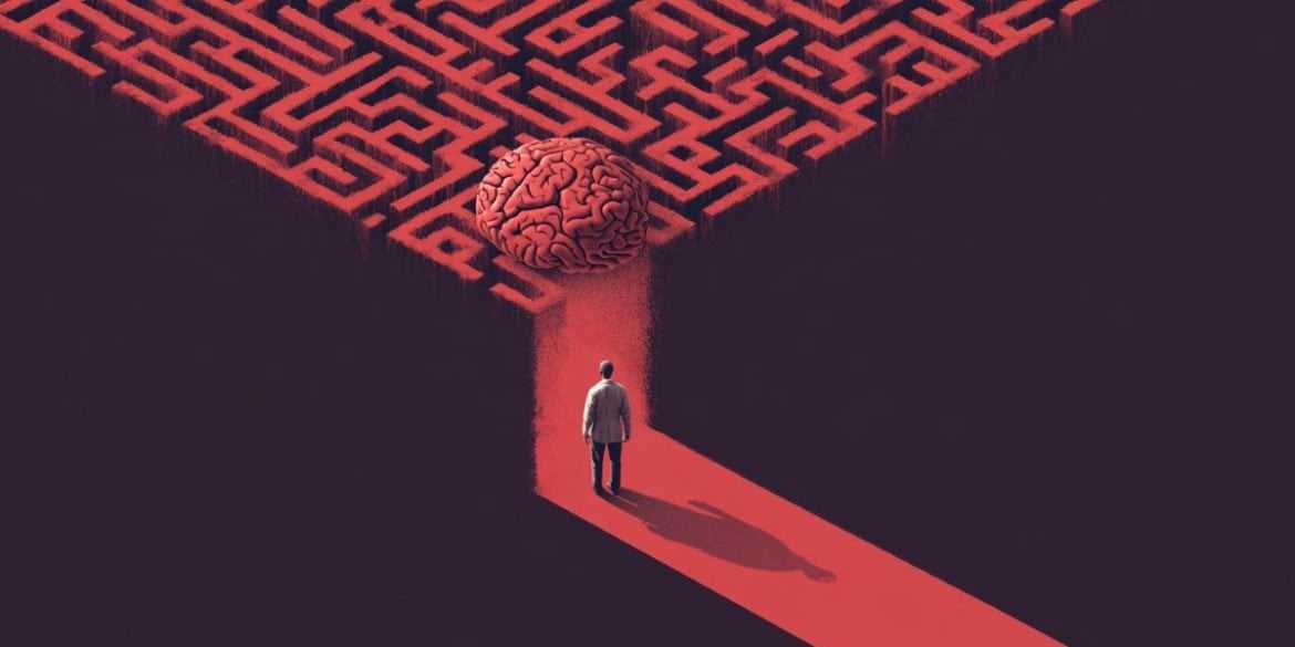 This shows a brain in a maze.