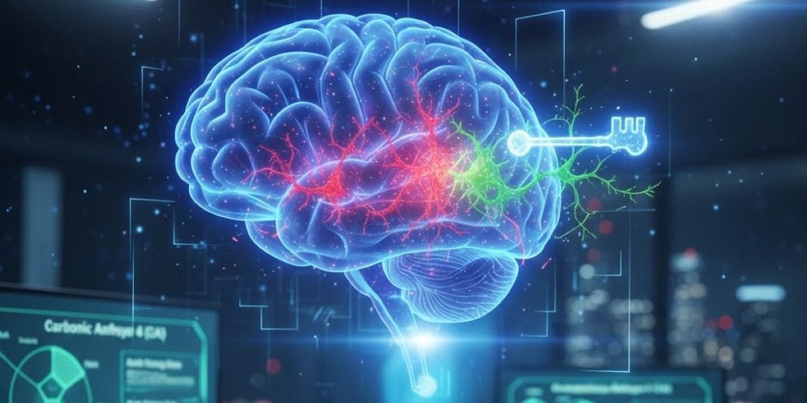 This shows a brain with the nucleus accumbens highlighted, showing where the drug activates to prevent opioid relapse behaviors.