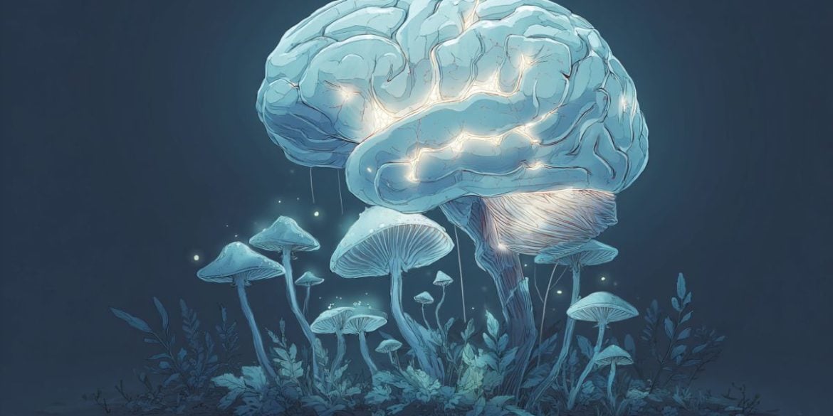 This shows a brain and mushrooms.