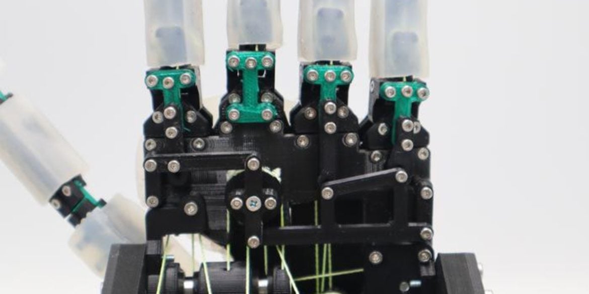 This shows the robotic hand.