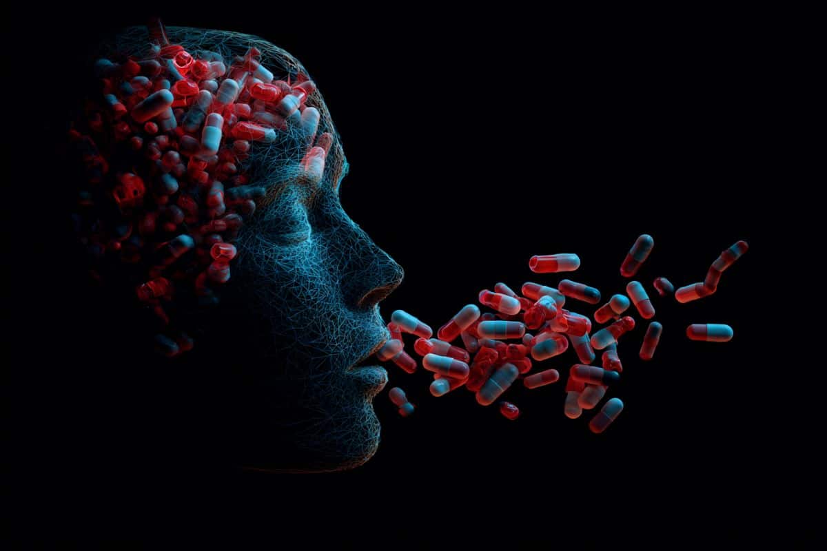 This shows a head and pills.