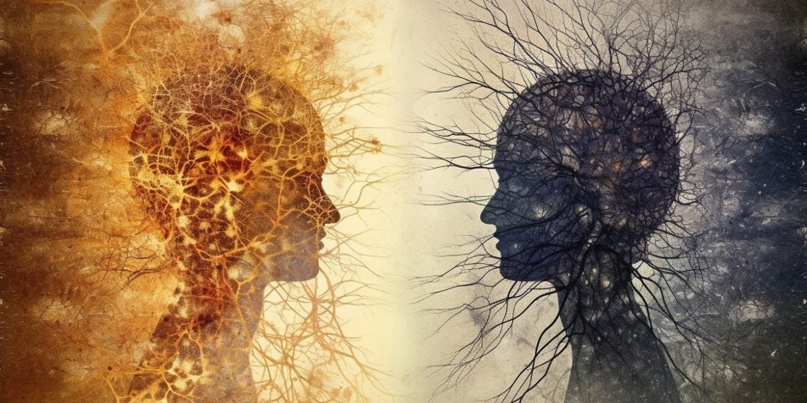 This shows two heads and neurons.