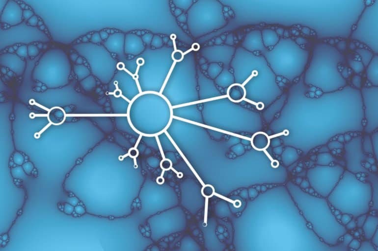 This shows a drawing of a neuron