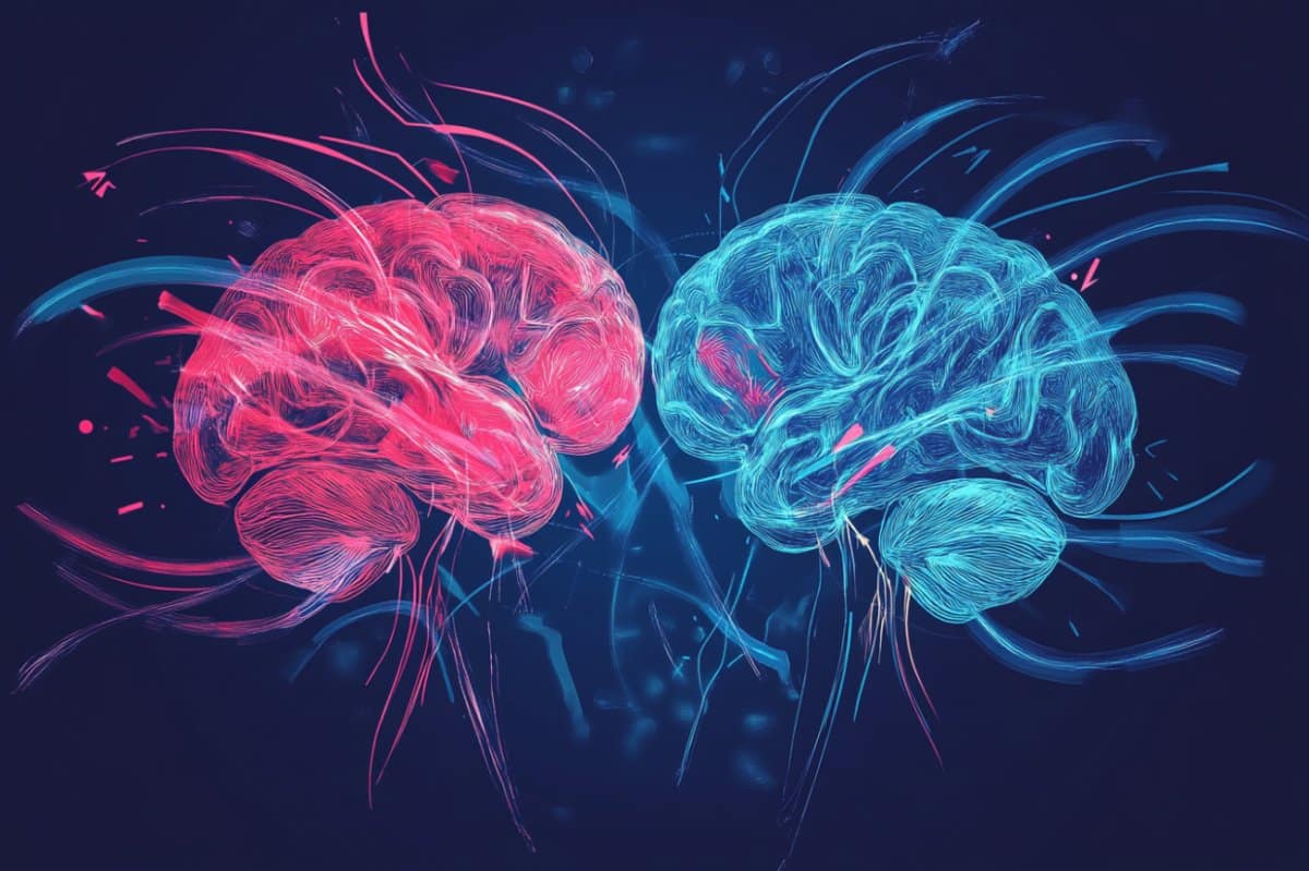 This shows two brains.