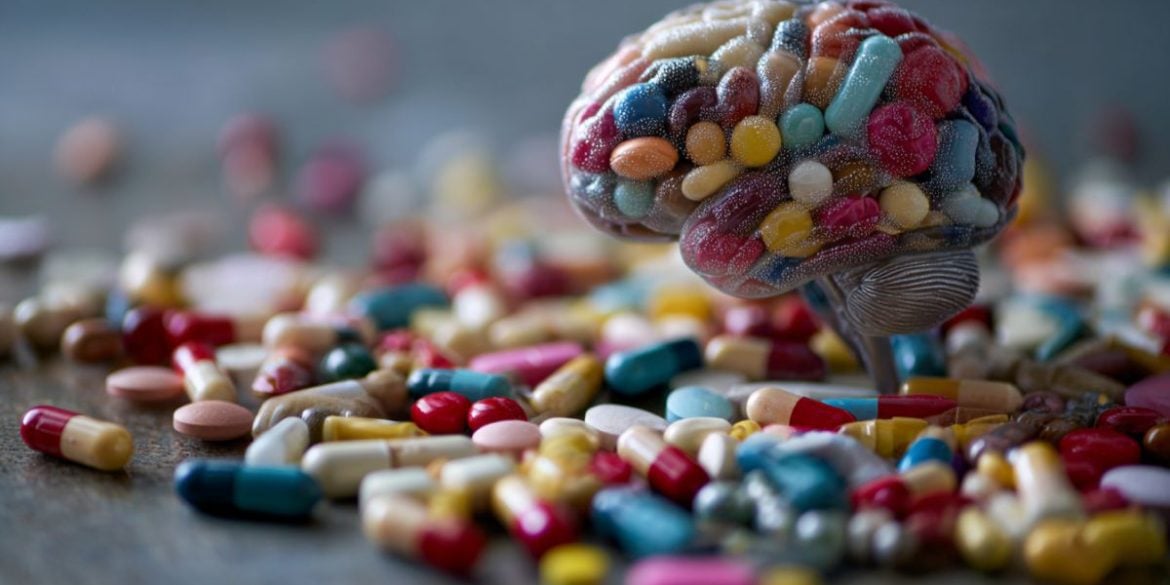 This shows a brain and pills.